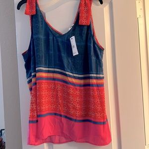 Cabi Tank Blouse size (XL extra large) lovely pattern and colors